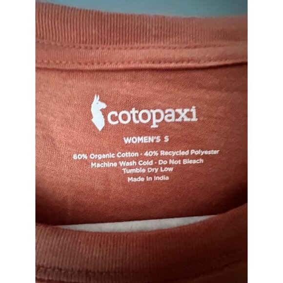Cotopaxi Women’s Do Good Repeat Organic Cotton T-shirt In Mango. Size Small. NWT - Picture 3 of 6